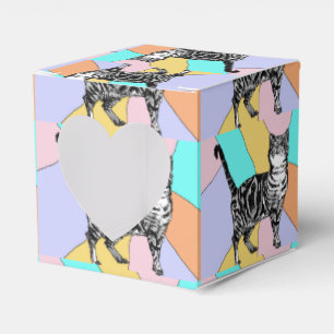 Tabby Cat Pastel Birthday Cats Cake Favor Box