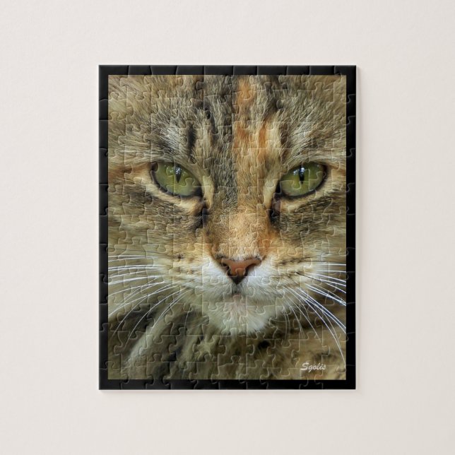 Tabby Cat Portrait Jigsaw Puzzle (Vertical)