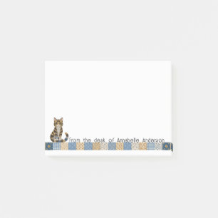Tabby Cat Quilt Personalise Post-it Notes