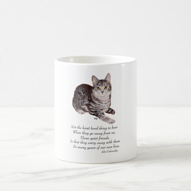 Tabby Cat Rainbow Bridge Coffee Mug (Center)