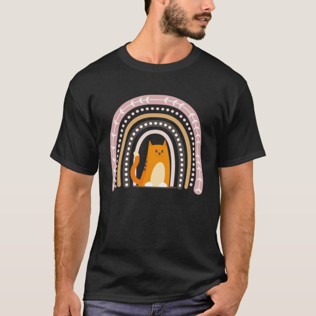 Tabby Cat Rainbow T-Shirt (Front)
