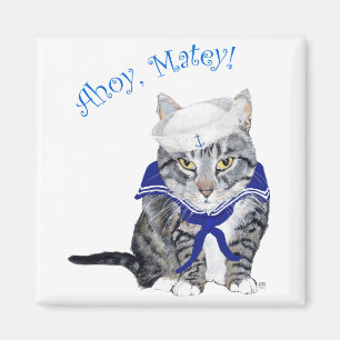 Tabby Cat Sailor Magnet