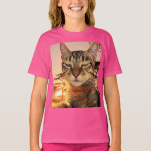 "Tabby Cat Selfie Adventure in the African Savanna T-Shirt