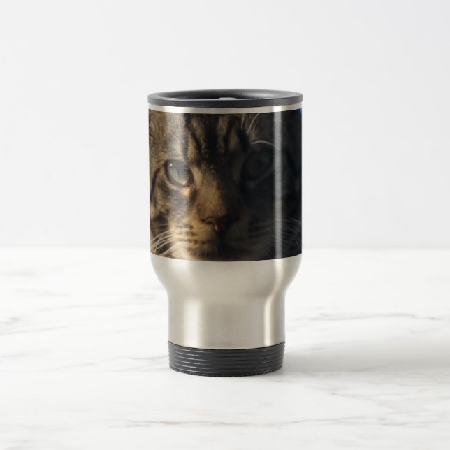 Tabby Cat - Stainless Steel Travel/Commuter Mug (Center)