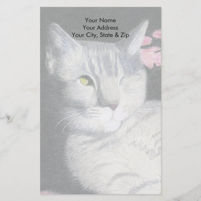 Tabby Cat Stationery (Front)