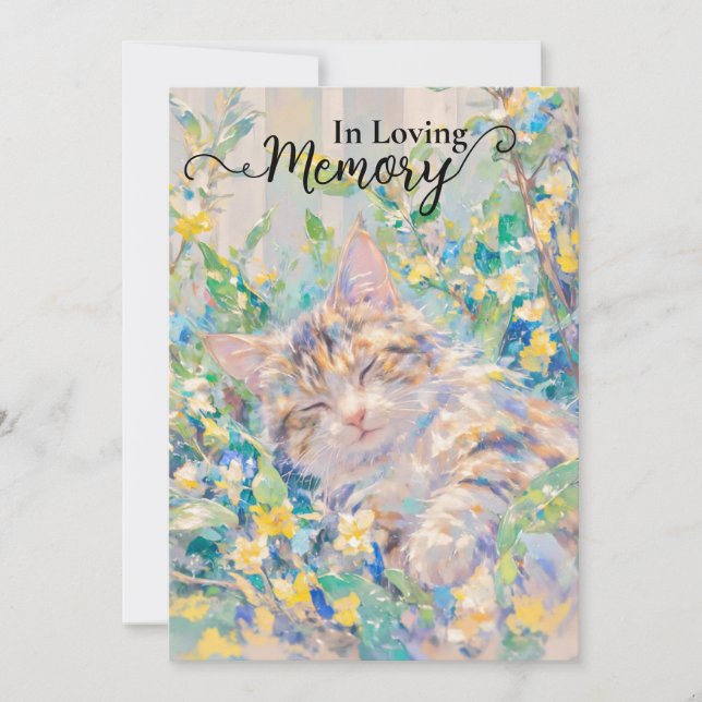 Tabby cat sympathy card (Front)