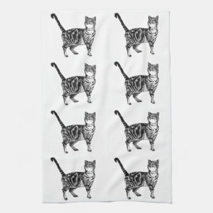 Tabby Cat Tea Towel