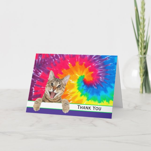 Tabby Cat Thank You for Pet Sitting (Front)