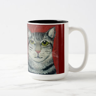 Tabby Cat Two-Tone Coffee Mug