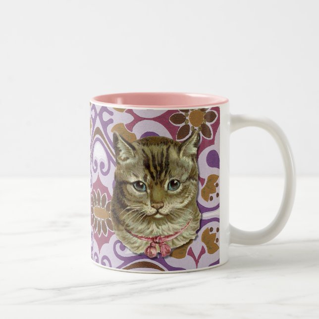 Tabby cat Two-Tone coffee mug (Right)