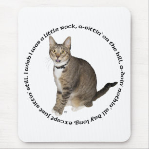 Tabby Cat Wishes Mouse Mat
