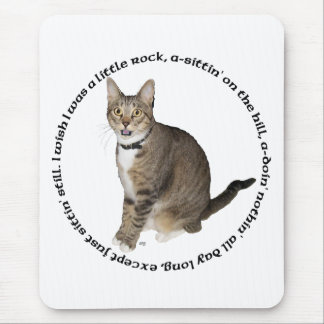 Tabby Cat Wishes Mouse Mat