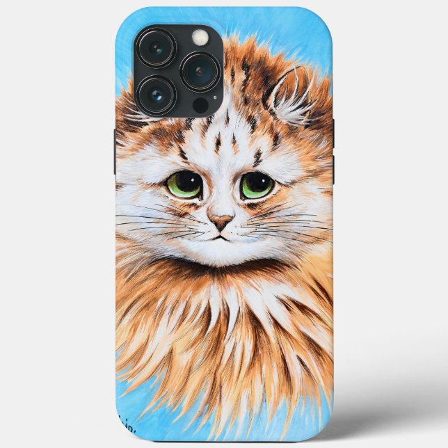 Tabby Cat With Green Eyes, Head Study by L. Wain Case-Mate iPhone Case (Back)