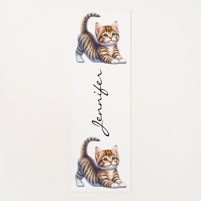 Tabby Cat Yoga Mat (Front)