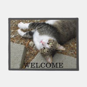 Tabby Cat You Found Me Doormat