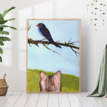 Tabby Cats Talk to Birds