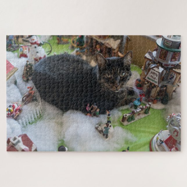 tabby christmas cat puzzle (Horizontal)