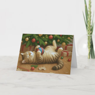  Tabby Christmas Sparkle  Card