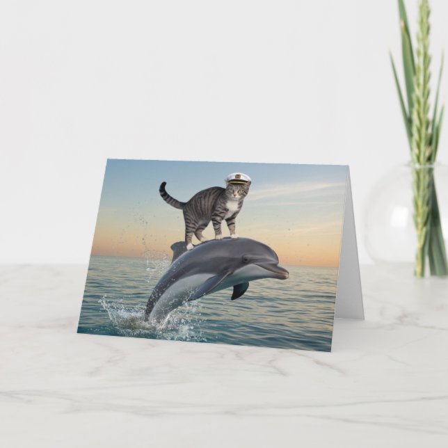 Tabby Dolphin Card (Front)