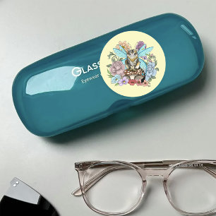 Tabby Fairy Cat Mushroom Floral Classic Round Sticker