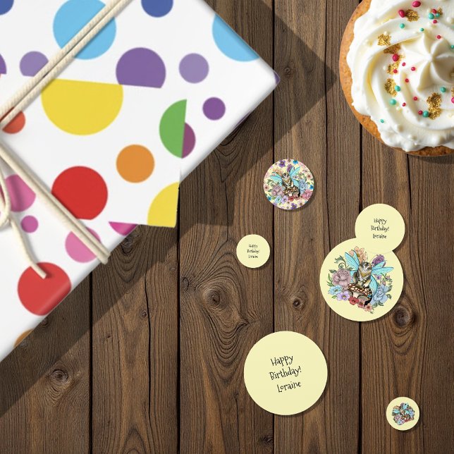 Tabby Fairy Cat Mushroom Floral Confetti (Creator Uploaded)