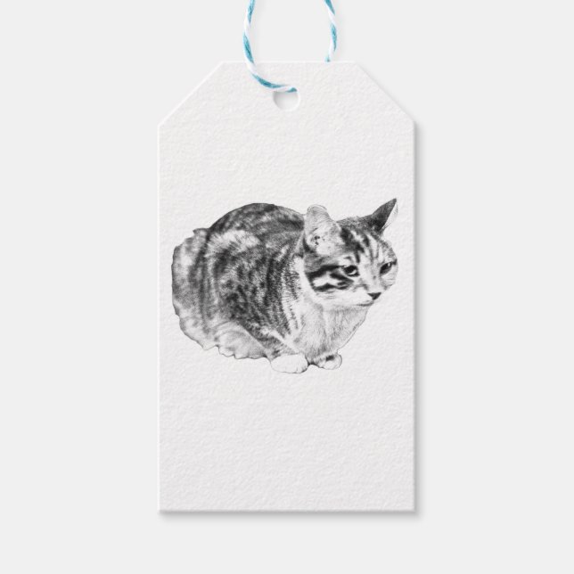 Tabby Gift Tag, Merry Finish Tags (Front)