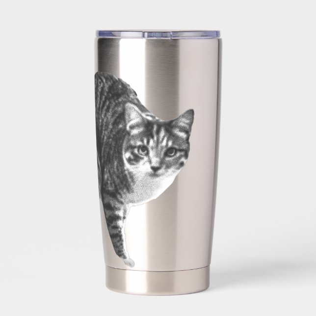 Tabby Glow by Winter Window Insulated Tumbler (Back)