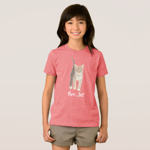 Tabby Kitten Baby Girl's Tri-Blend Shirt