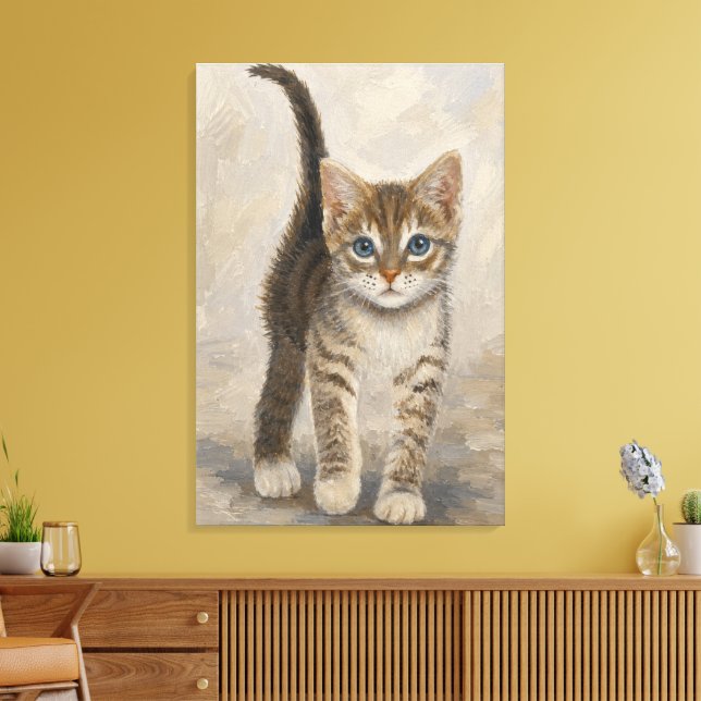 Tabby Kitten Canvas Print (Insitu(LivingRoom))