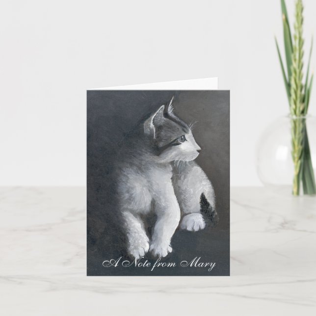 Tabby Kitten Note Card (Front)