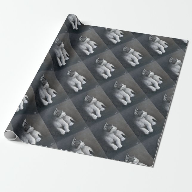 Tabby Kitten Wrapping Paper (Unrolled)