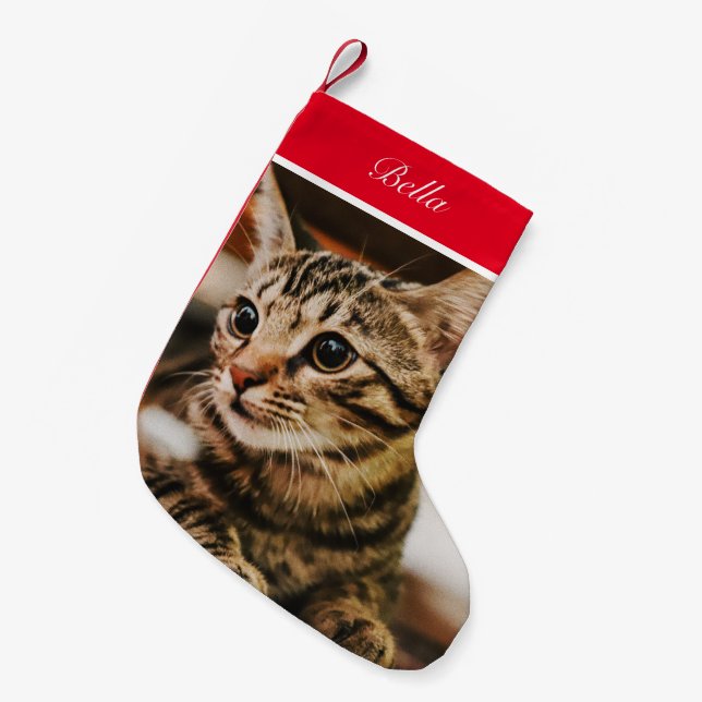 Tabby Look (Customise It) Small Christmas Stocking (Front (Hanging))