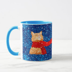 Tabby loves Snow Mug