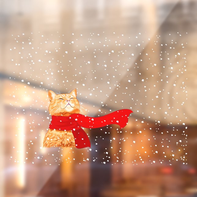 Tabby loves Snow Window Cling (Sheet 2)