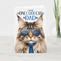 Tabby Maine Coon Cat Father's Day One Cool Cat