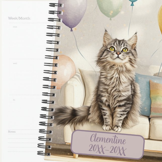 Tabby Party Cat Undated Appointment Book Diary  Planner (Creator Uploaded)