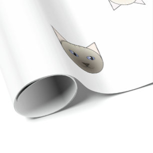 Tabby-Point Siamese Cat Face Wrapping Paper