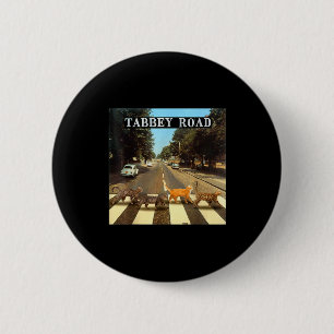 Tabby Road Cool Tabby Cats Crossing 6 Cm Round Badge