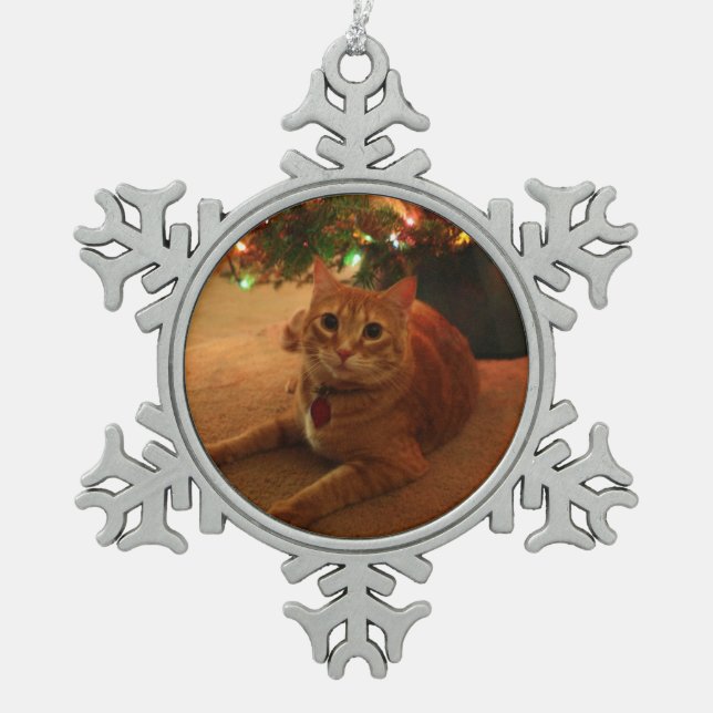 Tabby Snowflake Ornament (Front)