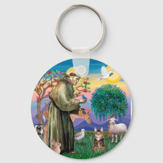 Tabby Tiger Cat - Saint Francis Key Ring