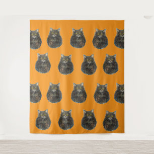 Tabby Tiger Cats Pet Orange Maureen Girard Familia Tapestry