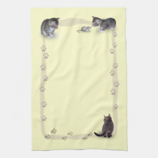 Tabby Tracks Tea Towel