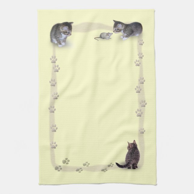 Tabby Tracks Tea Towel (Vertical)