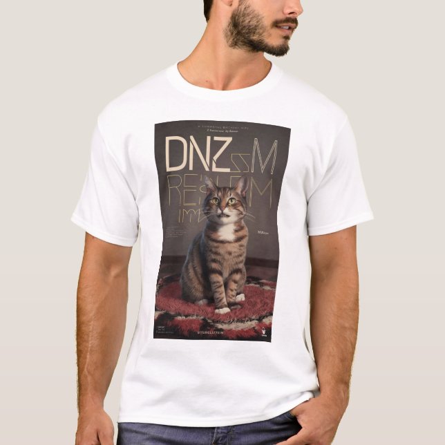 "Tabby Treasures: Custom Pet Portrait in Oil" T-Shirt (Front)