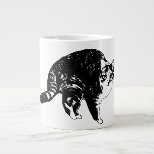 Tabby Under Holiday Lights Large Coffee Mug
