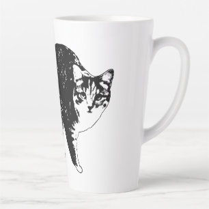 Tabby Under Holiday Lights Latte Mug
