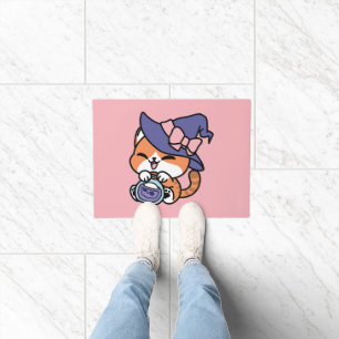 Tabby Witch Brew – Cute Halloween Cat Design Doormat