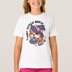 Tabby Witch Brew – Cute Halloween Cat Design T-Shirt