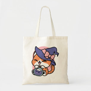 Tabby Witch Brew – Cute Halloween Cat Design Tote Bag