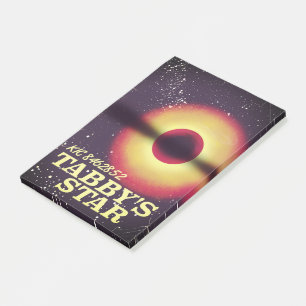 Tabbys star space poster post-it notes